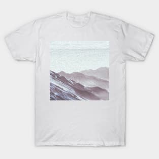 Blue Grey Mountains Oil Effects 3 T-Shirt